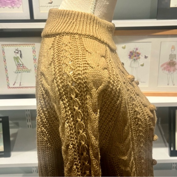 J. Crew Azra Pom Pom Cable Knit Lambswool Blend Pullover Sweater - Picture 13 of 16